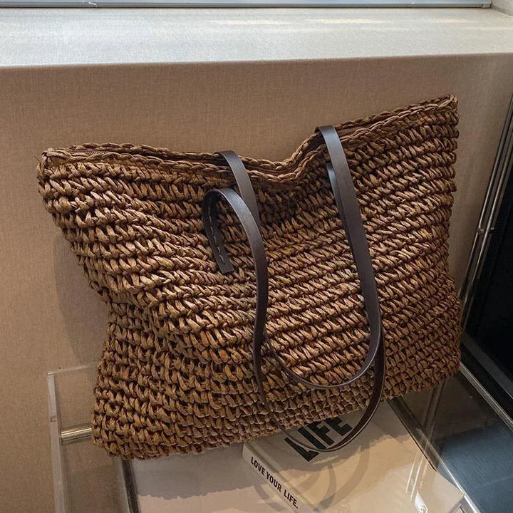Large Woven Tote Bag | Stylish and Spacious Carryall