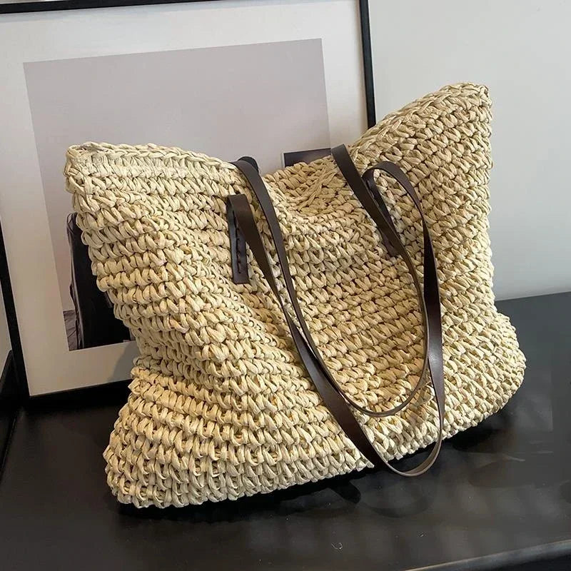 Large Woven Tote Bag | Stylish and Spacious Carryall