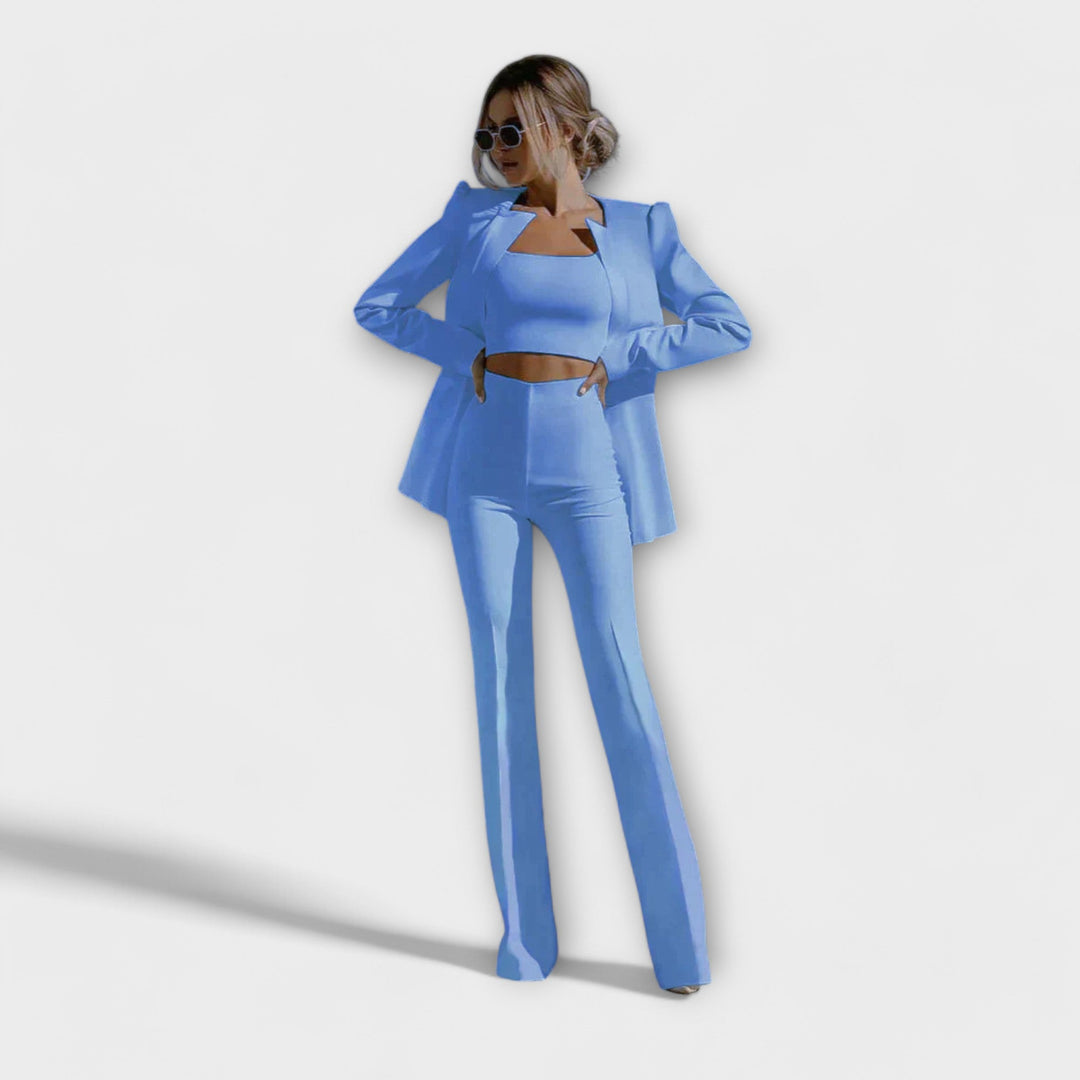 Selina | Stylish Three-Piece Set | Blazer | Top | Trousers