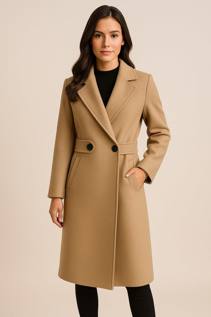 Noelle | Wool Coat with Belted Design