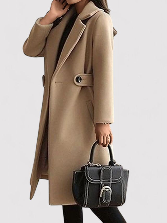 Noelle | Wool Coat with Belted Design
