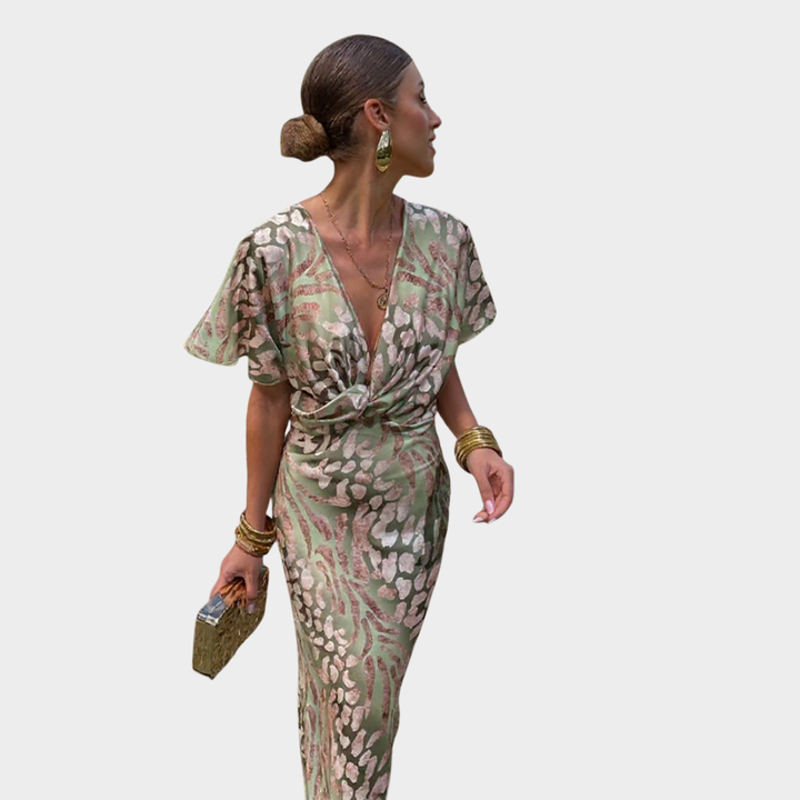 Oriana | Twist Front Maxi Dress