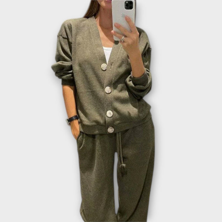 Chantal | Cardigan and Trousers Set