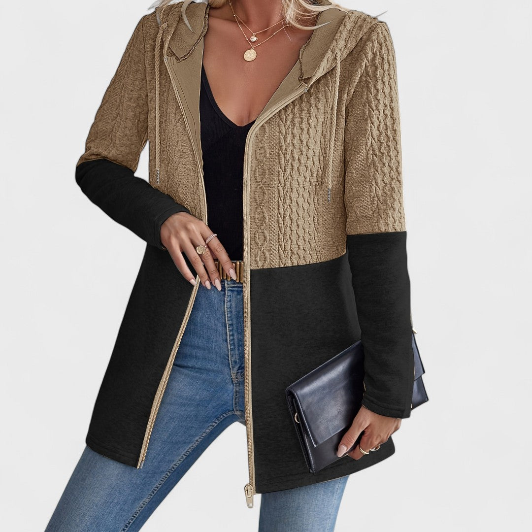 Valentino | Elegant Hooded Grey Cardigan for Women