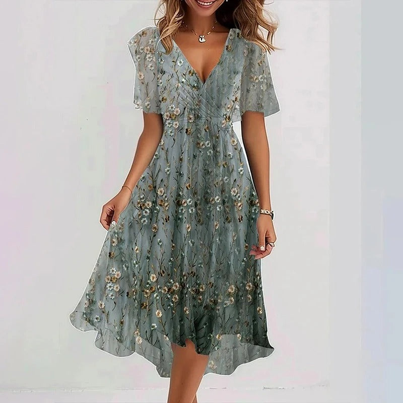 Yara | Elegant Colourful Dress