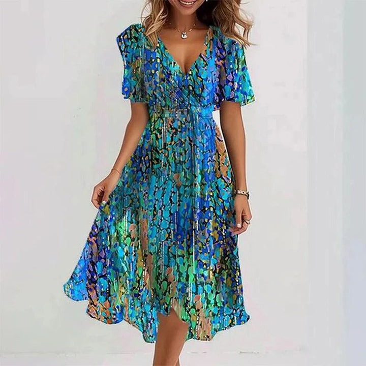 Yara | Elegant Colourful Dress