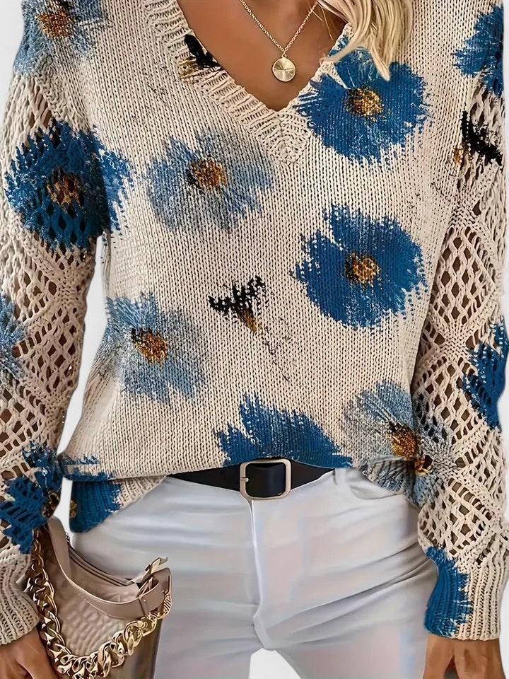 Beatrice | Floral Knit Jumper
