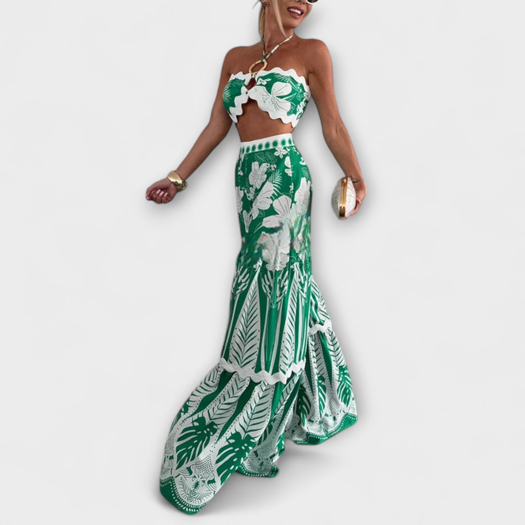 Zella | Cassie Ric Rac Trim Halter Ring Set