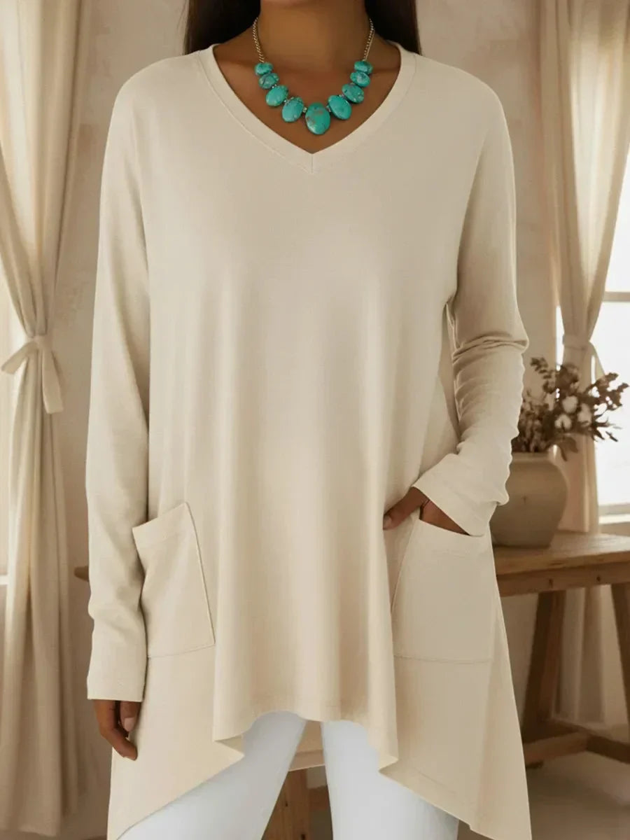 Lily | Loose Pullover with V-Neck
