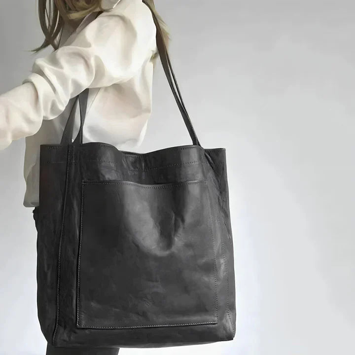 Clara | Classic Leather Tote Bag