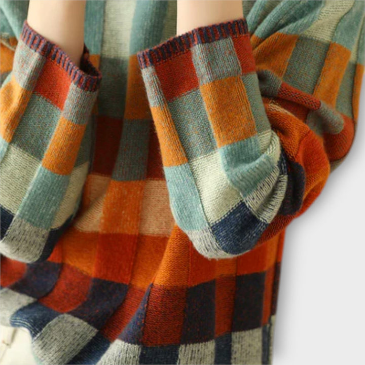 Erika | Patchwork Turtleneck Jumper