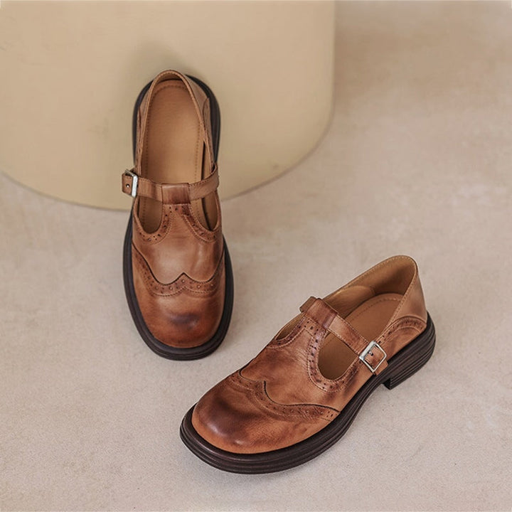 Risla | Leather Mary Janes
