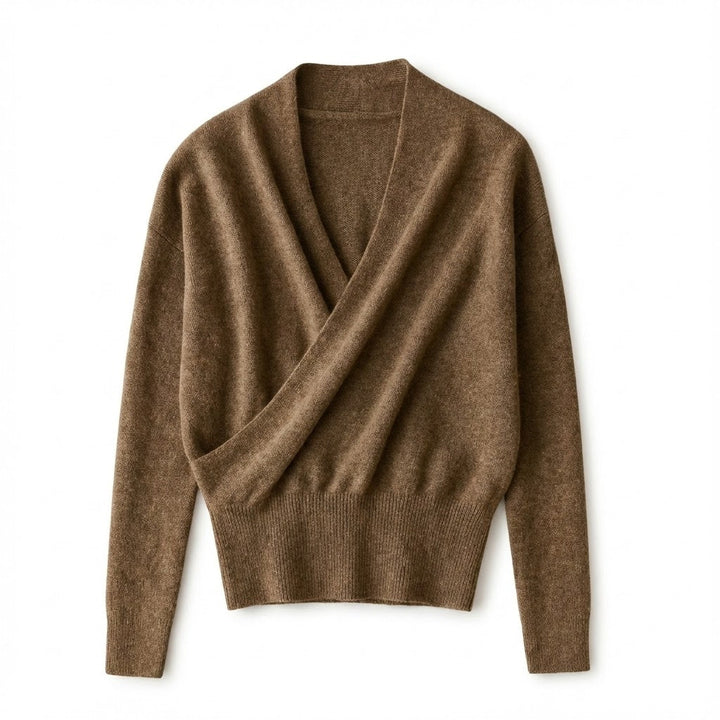 Eva | Relaxed V-Neck Wrap Sweater
